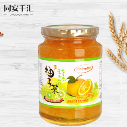 韩国进口 品利 国际柚子茶真鲜蜂蜜柚子茶 净重550ml 欢迎选购图2