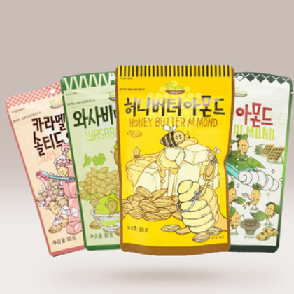 韩国进口汤姆农场扁桃仁80g 坚果干果巴旦木休闲零食四种口味批发图1