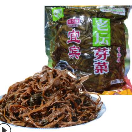 四川宜宾焦大哥老坛根条芽菜500g一箱24包 适用小面蒸炒汤菜调料图1