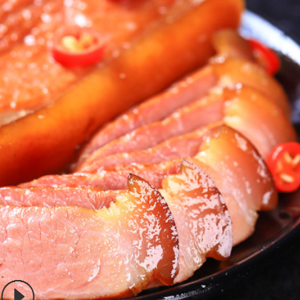 湖南正宗后腿腊肉一件代发柴火烟熏腊肉特产腊味咸肉500g后腿腊肉图2