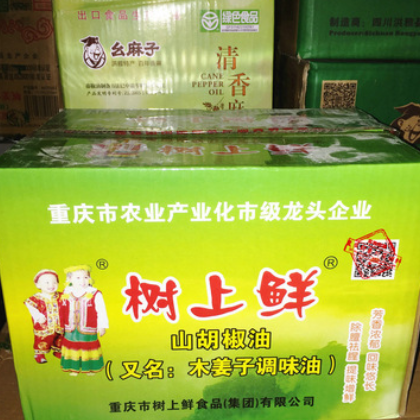 包邮树上鲜山胡椒油400ml*12瓶整箱木姜子油山苍子油烧烤调料烤