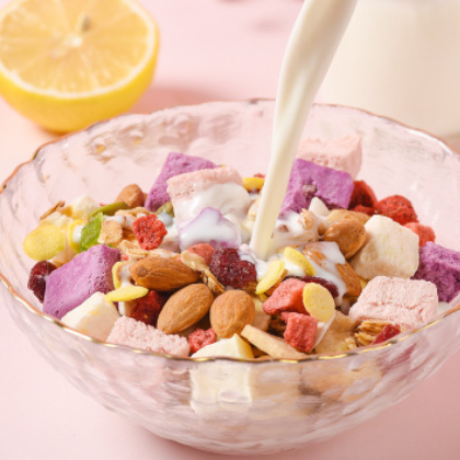 oem贴牌代工酸奶果粒草莓麦片烘焙水果坚果燕麦片400g袋装可干吃图3