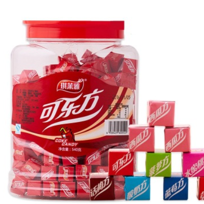 琪莱雅方糖酸奶方水果糖压片糖可乐方糖喜糖方块糖果话梅方型540g图3