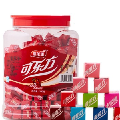 琪莱雅方糖酸奶方水果糖压片糖可乐方糖喜糖方块糖果话梅方型540g图2