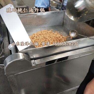琥珀核桃仁腰果成套加工设备 琥珀核桃仁油炸锅 蜂蜜花生油炸设备图2