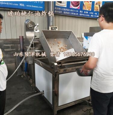 琥珀核桃仁腰果成套加工设备 琥珀核桃仁油炸锅 蜂蜜花生油炸设备图3