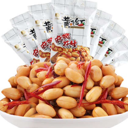 黄飞鸿麻辣花生210g*5袋70g110g散装零食小吃下酒菜花生米黄飞红图2