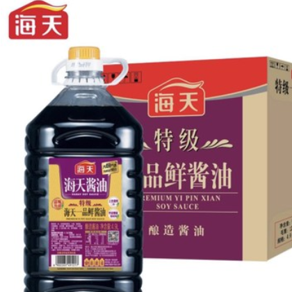 4.9L海天特级一品鲜酱油 酿造酱油 炒菜 凉拌佐料调味料