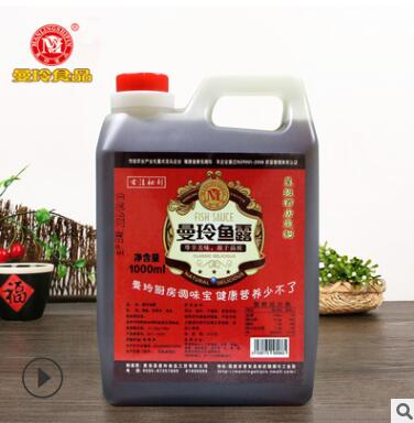 曼玲鱼露桶装1L鱼酱油提味增鲜海鲜调味品家庭实惠装冬阴功汤图2