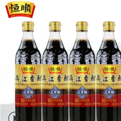 【镇江特产】恒顺三年陈醋 蘸食调味纯粮酿造香醋580ml*12瓶整箱图2