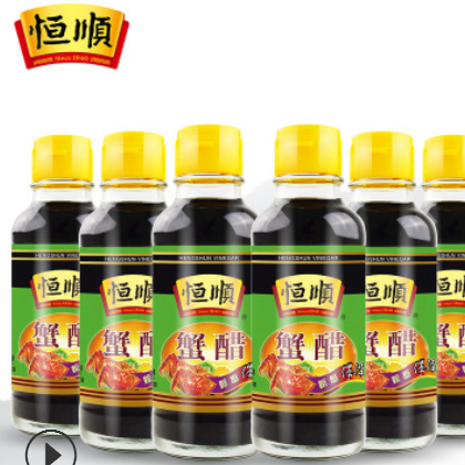 【镇江特产】恒顺蟹醋纯粮酿造大闸蟹海鲜螃蟹香醋155ml*24瓶整箱