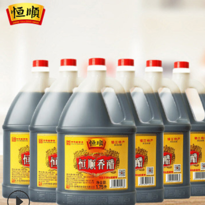 【镇江特产】恒顺香醋 酿造食醋 调味蘸食凉拌香醋1.75L*6瓶整箱图1