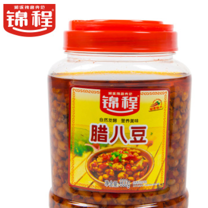 锦程腊八豆900g*6瓶装农家自制下饭菜豆豉调料饭店酒店特色调味料图2