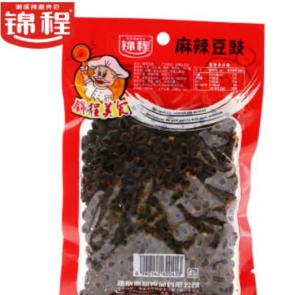 锦程麻辣豆豉160g袋装火锅冒菜麻辣烫豆鼓酱用料麻辣香辣即食黑豉图2