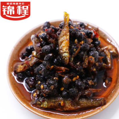锦程豆豉火培鱼850g坛装 浏阳香辣豆豉酱湖南零食特产小鱼干批发图3