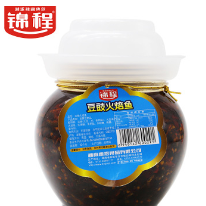 锦程豆豉火培鱼850g坛装 浏阳香辣豆豉酱湖南零食特产小鱼干批发图2