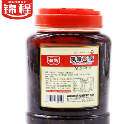 锦程风味豆豉1000g瓶装 下饭拌饭拌面豆豉酱饭店炒菜豆豉调料批发图2