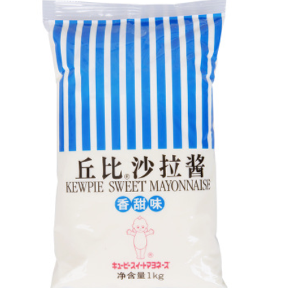 丘比袋装沙拉酱1kg 香甜/原味沙拉 水果寿司汉堡面包沙拉酱图2