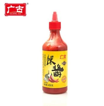 中式辣酱 450g*6瓶 广古蒜蓉辣椒酱中辣 拌饭香辣酱图2