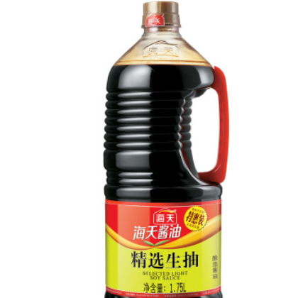 海天精选生抽1.75L/瓶装 腌制凉拌炒菜精选原料蘸料调料酿造酱油