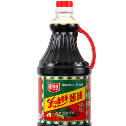 厨邦美味鲜酱油1.25L特级酿造凉拌炒菜生抽蒸鱼调味凉拌炒菜酱油