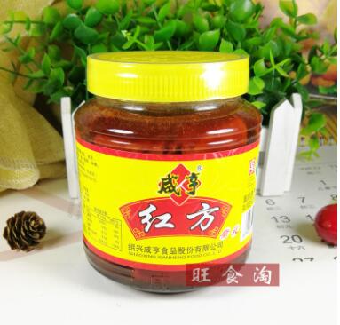 咸亨红方腐乳500g*12瓶整箱批发绍兴特产霉豆腐红油豆腐乳