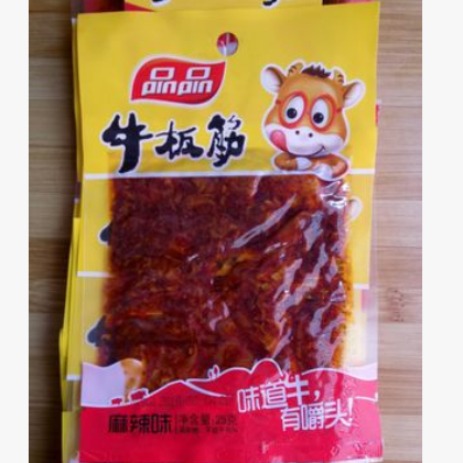 品品牛板筋25g*10袋麻辣烧烤味小包装 休闲零食 批发图2