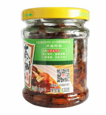 批发闽星油香茶树菇罐头130克开盖即食食用菌凉菜下酒菜开胃图2