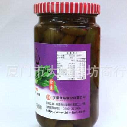 微供一件代发台湾金兰小菜心396g早餐稀饭下饭小菜莴笋菜心纯素食图3