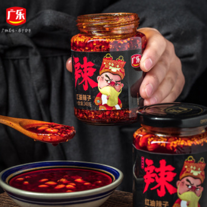 广乐油泼辣子248g四川特产自制红油辣椒酱调味香辣酱调料拌菜批发图3