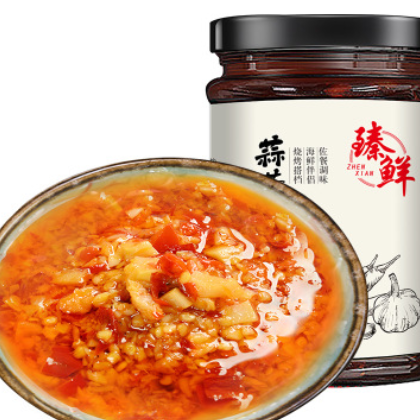 蒜蓉蒜泥辣椒酱调味酱 1瓶装海鲜烤生蚝蒜蓉花甲调味料 蘸料图2