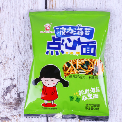 波力海苔点心面20g*60包儿童学生休闲零食办公室小食方便干脆面图2