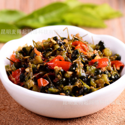 云南特产滇味堂干巴菌腌韭菜花450克香辣腌菜泡菜野菜下饭菜 批发图3