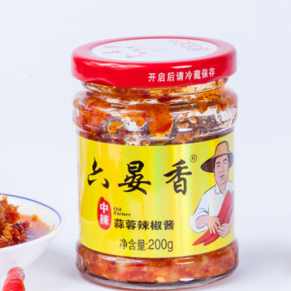 调味酱中辣椒酱 农家自制200g蒜蓉辣椒酱拌饭拌面调味酱下饭菜图3
