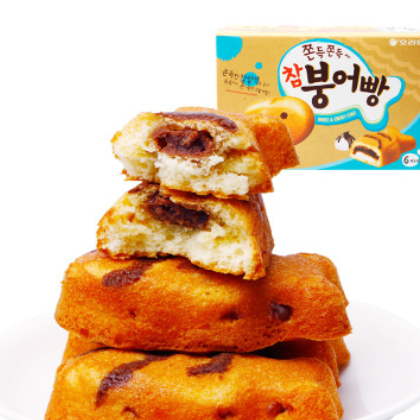 韩国进口零食品 打糕鱼好丽友鲫鱼型蛋糕174克X9盒/鲸鱼蛋糕