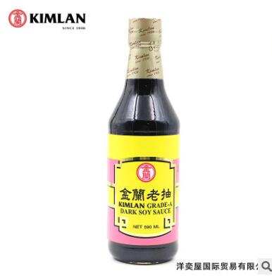 台湾进口金兰老抽酱油 调味品12瓶/箱装590ml/瓶老抽酱油图3