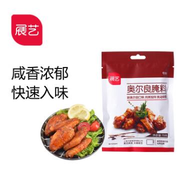 展艺新奥尔良腌料 鸡翅调料 烤肉料 烧烤调料原装140g 100袋/箱