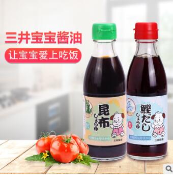 三井宝宝日本儿童酱油辅食调料婴儿宝宝调味品昆布酱油/鲣鱼酱油图2