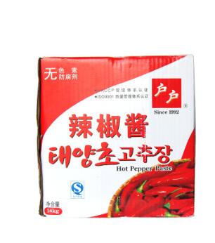 户户辣椒酱14kg 韩国石锅拌饭甜辣酱辣炒年糕酱火锅调料韩式辣酱图1
