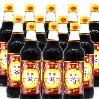 珠江桥金装太爷抽500ml*12瓶 上色佳品 腌制 焖煮 烹炒酿造酱油图2