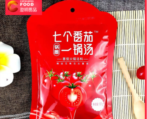 厂家直番茄火锅底料187g米线番茄酱麻辣烫底料商用调味料七个番茄
