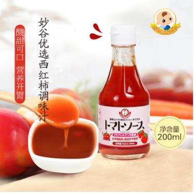 日本进口 儿童调味品 妙谷优选西红柿调味汁 200ml