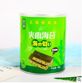 国产思贝妮夹心海苔芝麻味巴旦木味南瓜籽味休闲零食42g保质期1年图3