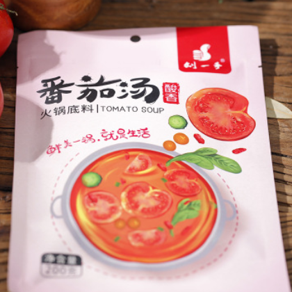 刘一手 番茄汤火锅底料200g*3袋 家用小包装西红柿小火锅浓汤调料图2