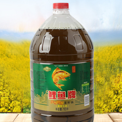 鲤鱼牌 纯香菜籽油10L食用油非转基因粮油大桶小榨菜油四川风味