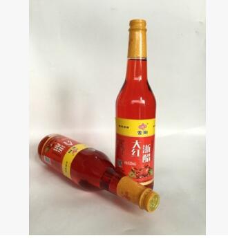 雪阳大红浙醋620ml.12瓶蟹虾水饺蘸料 食用大红酿造浙醋