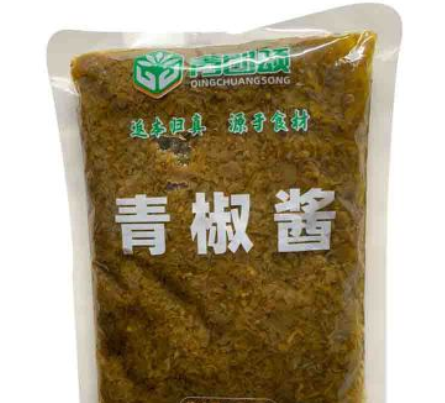 青创颂厂家批发定制青椒酱500g袋装下饭酱拌饭酱火锅店专用蘸酱料图3
