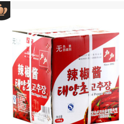 户户辣椒酱 韩式辣酱 石锅拌饭炒年糕酱 韩国料理辣酱14KG图3