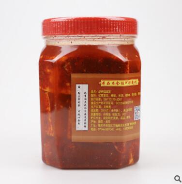 湖南特产批发自制豆腐乳950g/瓶手工坛装南岳辣霉豆腐下饭菜图2