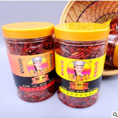 翠翠妹香脆椒原味木姜味180g 羊肉粉辣椒香脆酥辣椒丝厂家批发图2